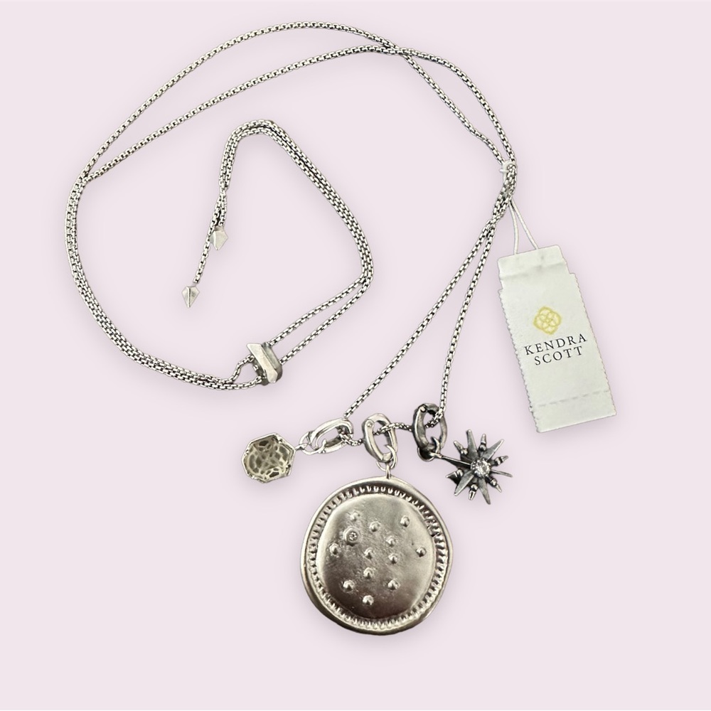 Kendra Scott Sagittarius Charm Rhodium Charm Necklace